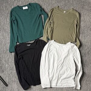 4 long sleeve size 8 girls shirts